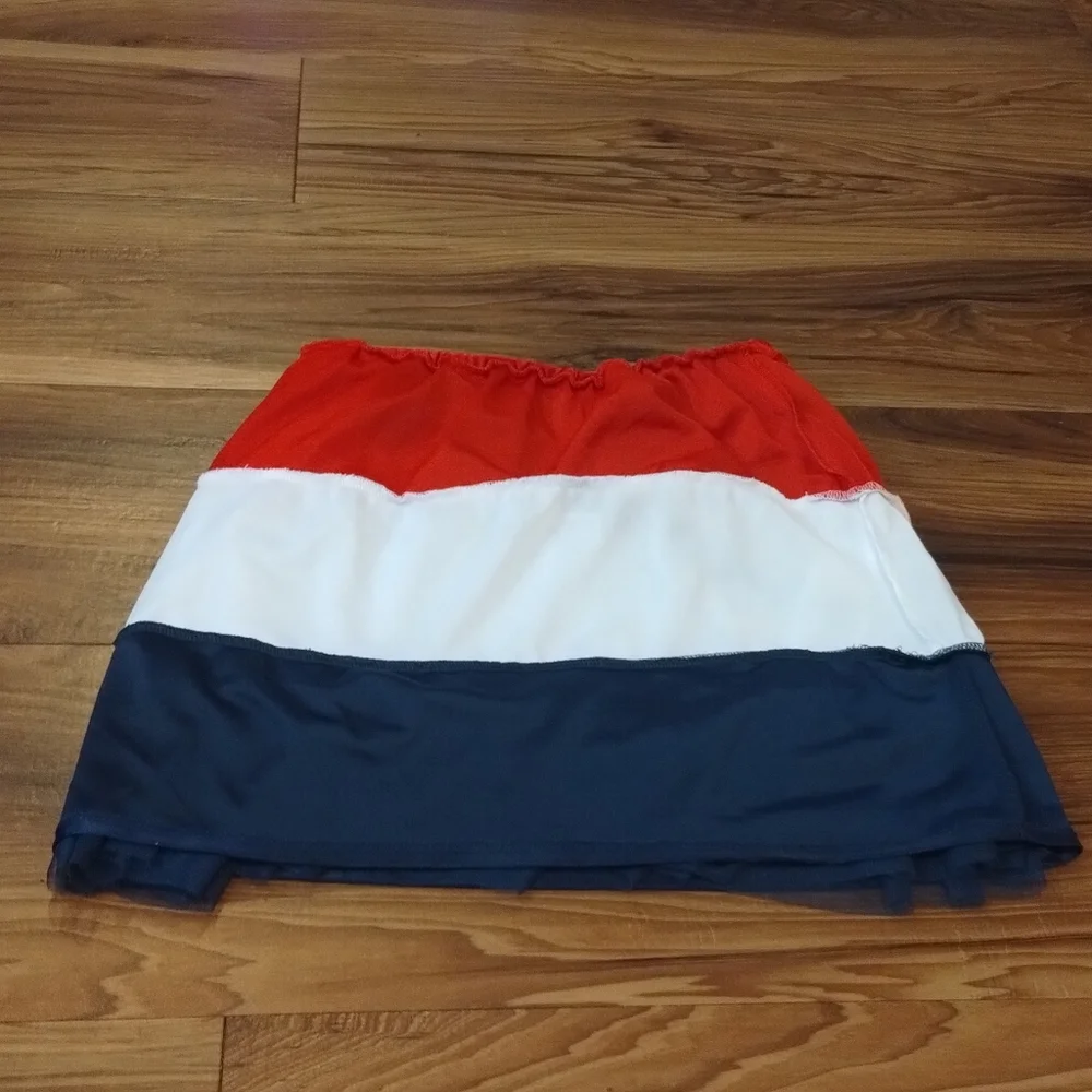 Way to Celebrate Patriotic Girl red white and blue tutu skirt XXL (18) - Picture 8 of 9